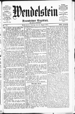 Wendelstein Sonntag 18. August 1901