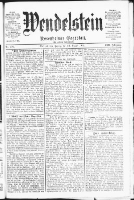 Wendelstein Freitag 23. August 1901