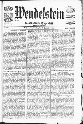 Wendelstein Samstag 7. September 1901