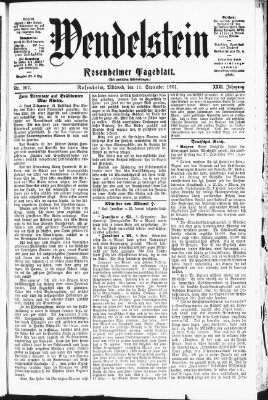 Wendelstein Mittwoch 11. September 1901