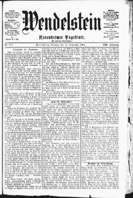 Wendelstein Sonntag 15. September 1901