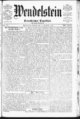 Wendelstein Mittwoch 18. September 1901