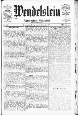 Wendelstein Freitag 20. September 1901