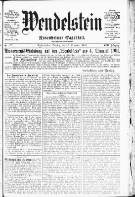 Wendelstein Sonntag 22. September 1901