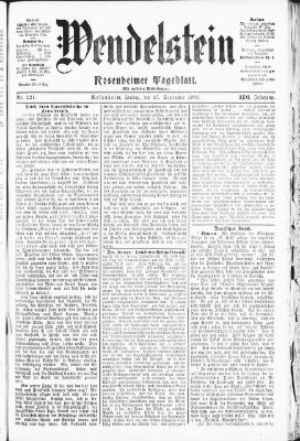 Wendelstein Freitag 27. September 1901