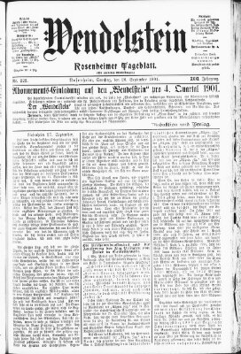 Wendelstein Samstag 28. September 1901