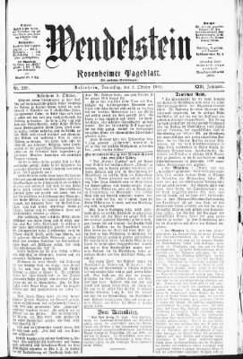 Wendelstein Donnerstag 3. Oktober 1901