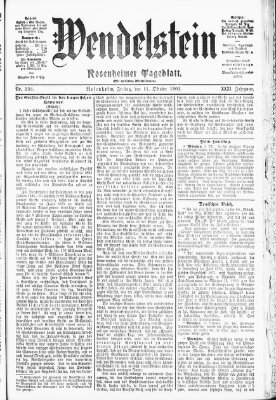 Wendelstein Freitag 11. Oktober 1901