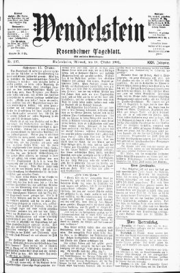 Wendelstein Mittwoch 16. Oktober 1901