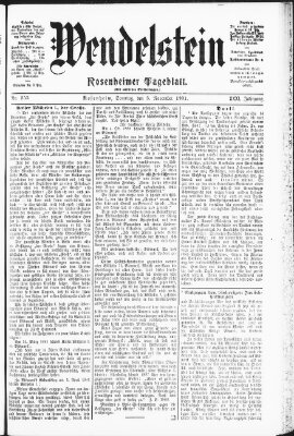 Wendelstein Sonntag 3. November 1901