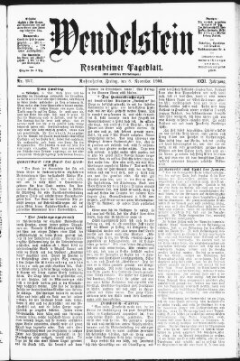 Wendelstein Freitag 8. November 1901