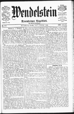 Wendelstein Samstag 9. November 1901