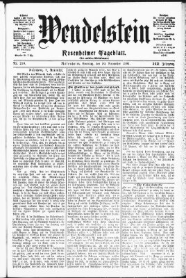 Wendelstein Sonntag 10. November 1901