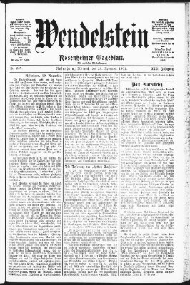 Wendelstein Mittwoch 20. November 1901