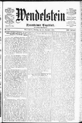 Wendelstein Samstag 23. November 1901