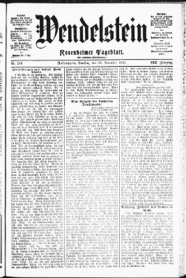 Wendelstein Samstag 30. November 1901