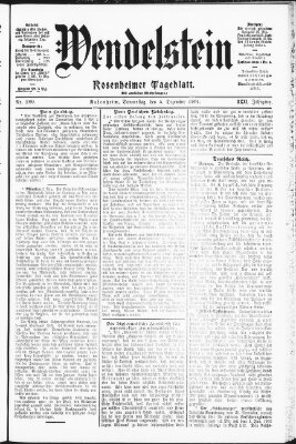 Wendelstein Donnerstag 5. Dezember 1901