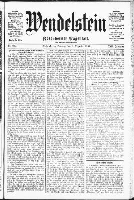 Wendelstein Sonntag 8. Dezember 1901