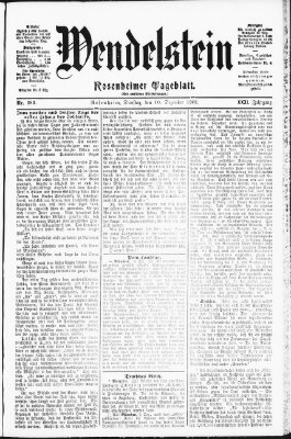 Wendelstein Dienstag 10. Dezember 1901