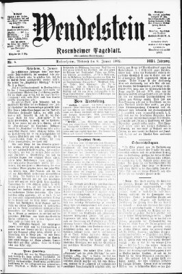 Wendelstein Mittwoch 8. Januar 1902