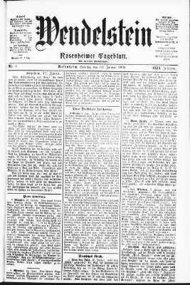 Wendelstein Sonntag 12. Januar 1902