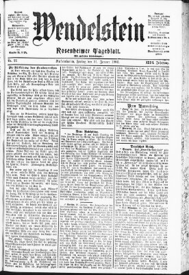 Wendelstein Freitag 31. Januar 1902