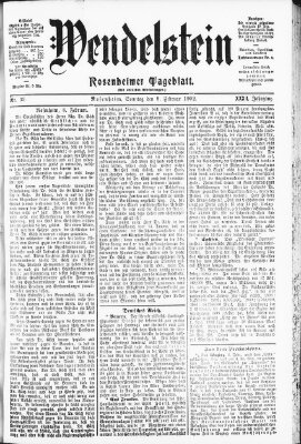 Wendelstein Sonntag 9. Februar 1902