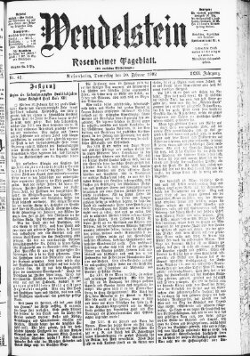 Wendelstein Donnerstag 20. Februar 1902