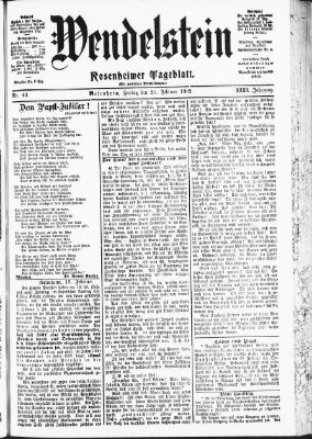 Wendelstein Freitag 21. Februar 1902