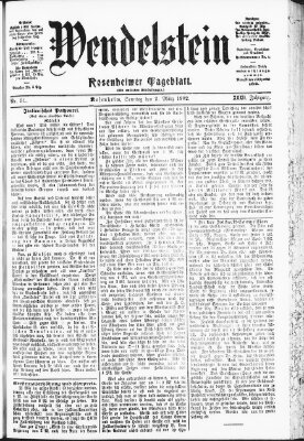 Wendelstein Sonntag 2. März 1902