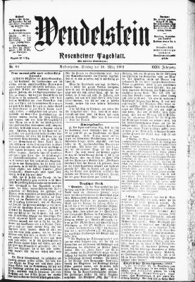 Wendelstein Dienstag 18. März 1902