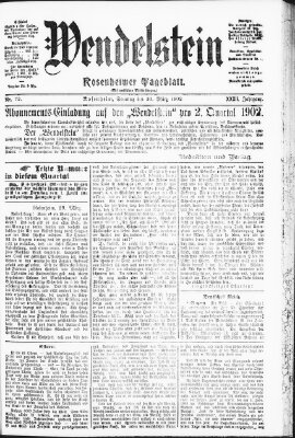 Wendelstein Sonntag 30. März 1902