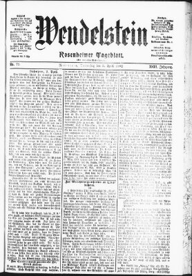 Wendelstein Donnerstag 3. April 1902