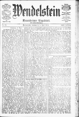 Wendelstein Samstag 5. April 1902