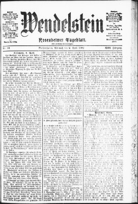 Wendelstein Mittwoch 9. April 1902