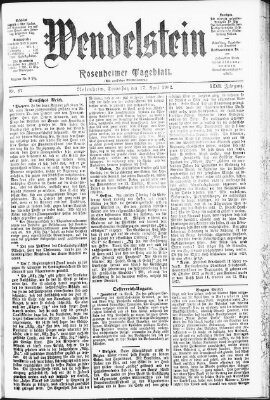 Wendelstein Donnerstag 17. April 1902