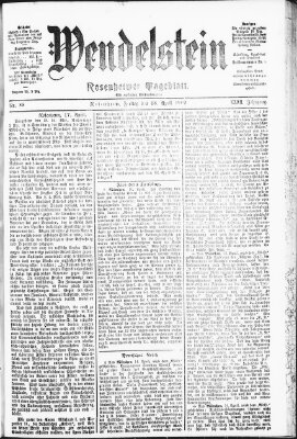 Wendelstein Freitag 18. April 1902