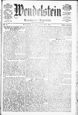 Wendelstein Donnerstag 24. April 1902