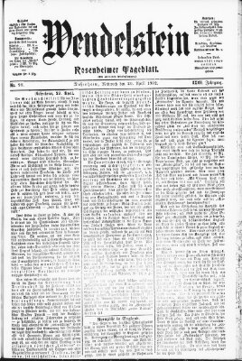 Wendelstein Mittwoch 30. April 1902