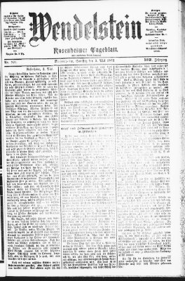 Wendelstein Samstag 3. Mai 1902