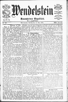 Wendelstein Sonntag 11. Mai 1902