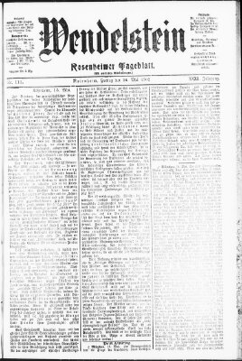 Wendelstein Freitag 16. Mai 1902