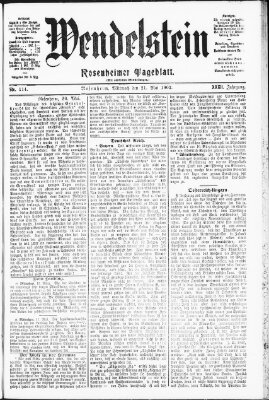 Wendelstein Mittwoch 21. Mai 1902