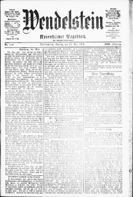 Wendelstein Sonntag 25. Mai 1902