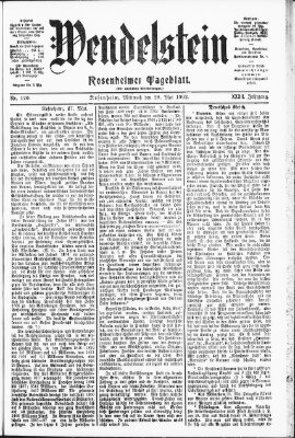 Wendelstein Mittwoch 28. Mai 1902