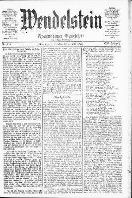 Wendelstein Samstag 7. Juni 1902