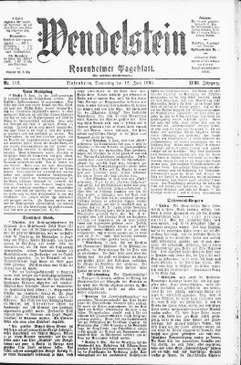 Wendelstein Donnerstag 12. Juni 1902