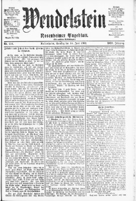 Wendelstein Samstag 14. Juni 1902