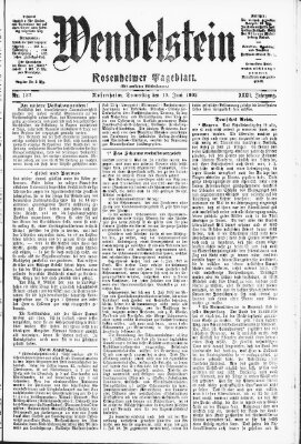 Wendelstein Donnerstag 19. Juni 1902