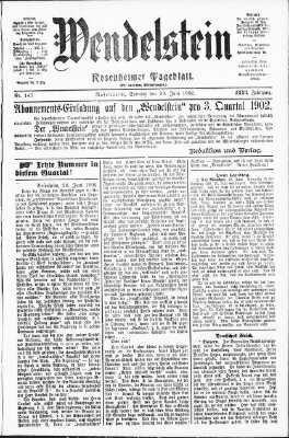 Wendelstein Sonntag 29. Juni 1902